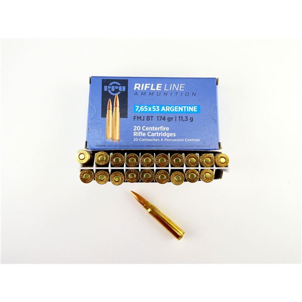 PPU RIFLE LINE 7.65X53 ARGENTINE AMMO LOT