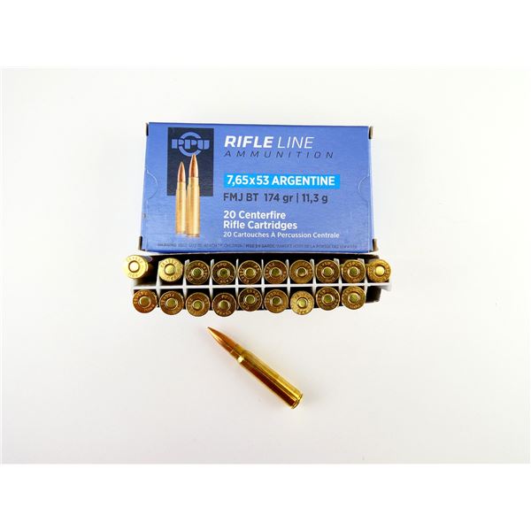 PPU RIFLE LINE 7.65X53 ARGENTINE AMMO LOT