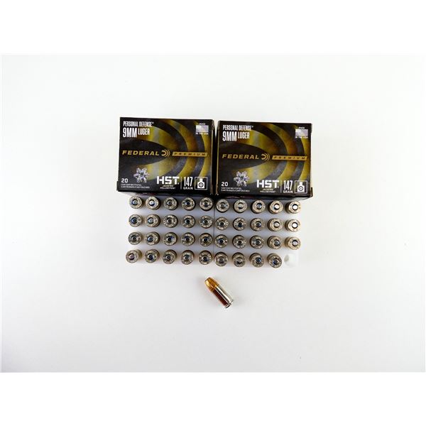 FEDERAL PREMIUM 9MM LUGER AMMO LOT
