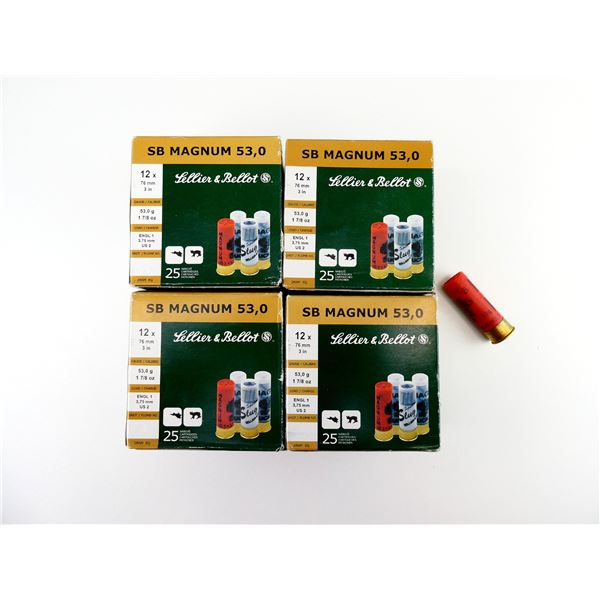 SELLIER & BELLOT 12 GAUGE 3" MAGNUM SHOT SHELL AMMO LOT