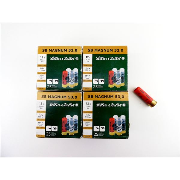 SELLIER & BELLOT 12 GAUGE 3" MAGNUM SHOT SHELL AMMO LOT