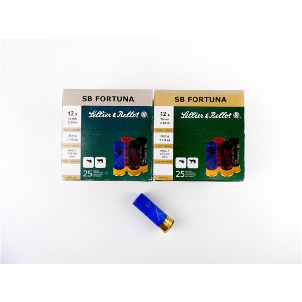 SELLIER & BELLOT FORTUNA 12 GAUGE 2 3/4" SHOT SHELL AMMO LOT