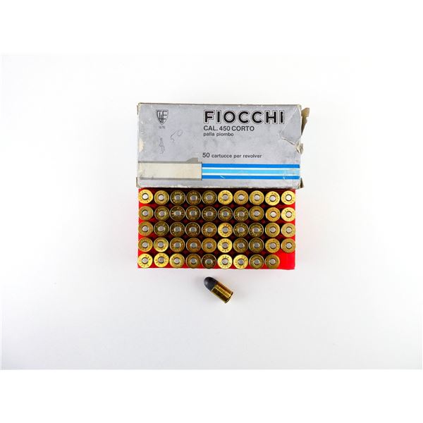 FIOCCHI .450 CORTO (SHORT) AMMO LOT