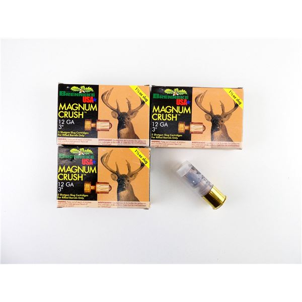 BRENNEKE MAGNUM CRUSH 12 GAUGE 3" SHOT SHELL AMMO LOT