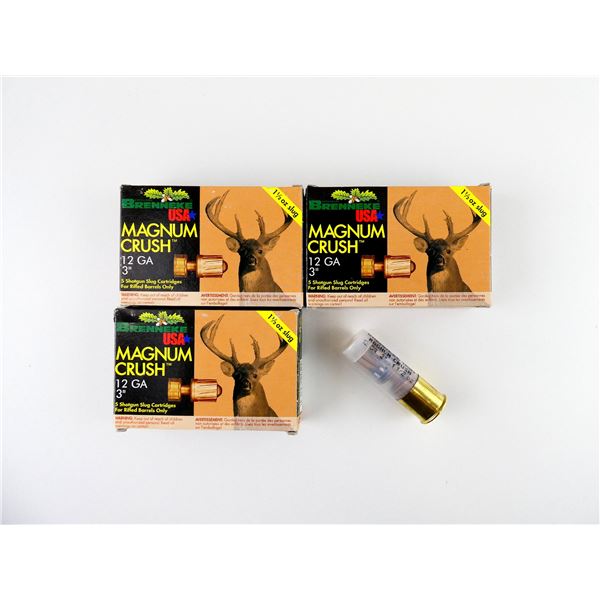 BRENNEKE MAGNUM CRUSH 12 GAUGE 3" SHOT SHELL AMMO LOT