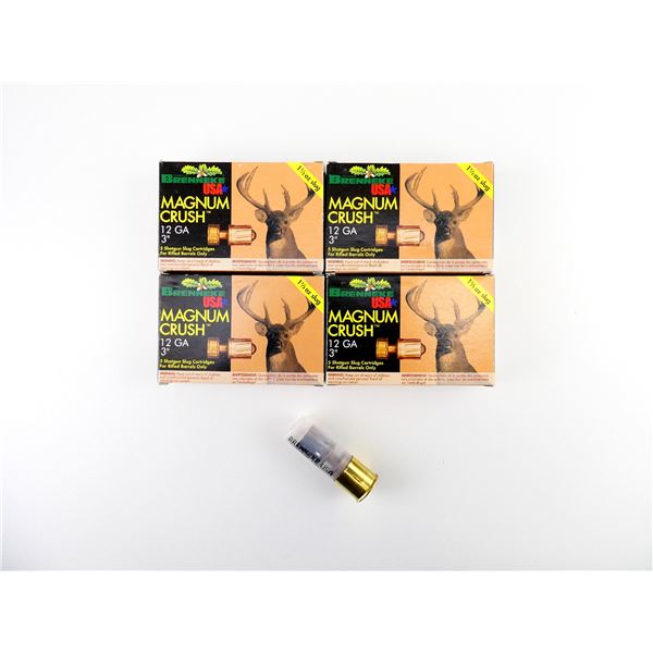 BRENNEKE MAGNUM CRUSH 12 GAUGE 3" SHOT SHELL AMMO LOT