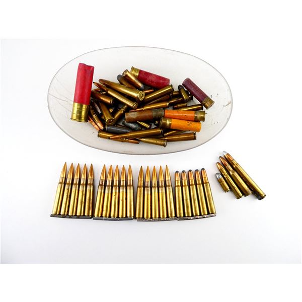 ASSORTED AMMO AND NON-PRIMED SHOT SHELL HULL LOT