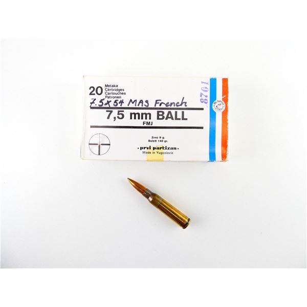 PRVI PARTIZAN 7.5X54MM FRENCH MAS AMMO LOT