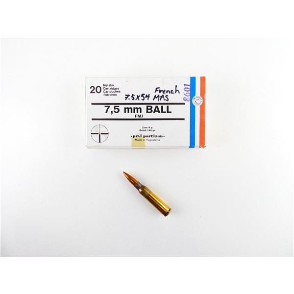 PRVI PARTIZAN 7.5X54MM FRENCH MAS AMMO LOT