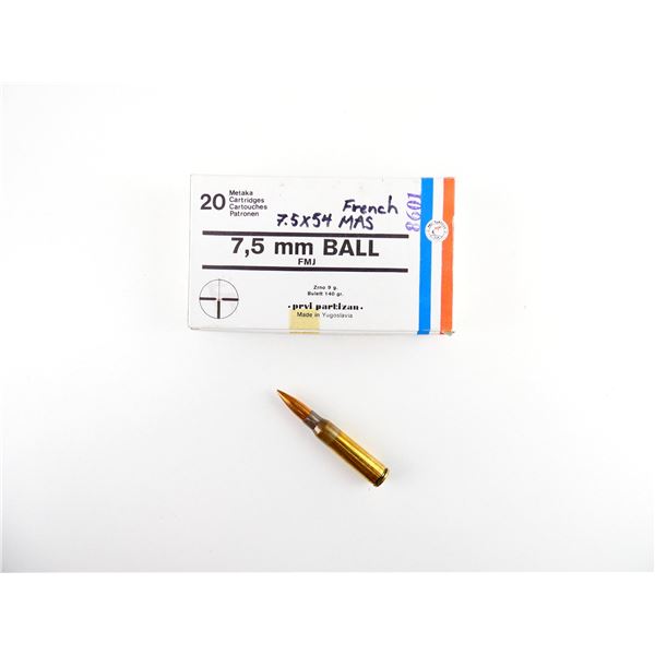 PRVI PARTIZAN 7.5X54MM FRENCH MAS AMMO LOT