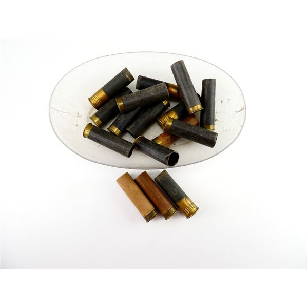 COLLECTIBLE PRIMED AND NON-PRIMED 10 GAUGE PAPER SHOT SHELL HULLS LOT