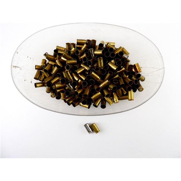 PRIMED ASSORTED 9MM LUGER BRASS AND NICKEL CASES LOT