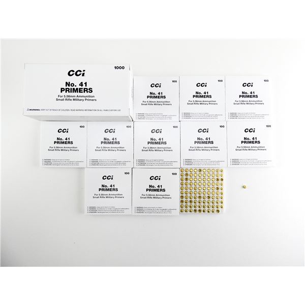 CCI NO.41 RIFLE MILITARY PRIMERS FOR 5.56 AMMUNITION LOT