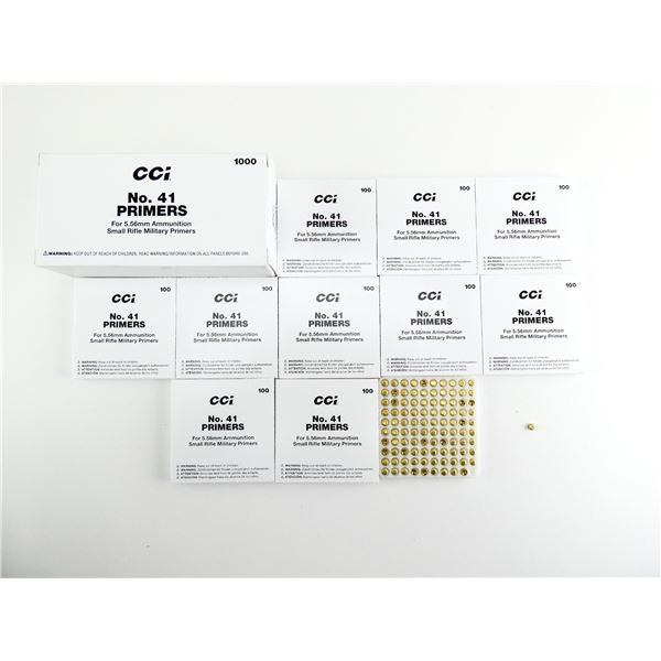 CCI NO.41 RIFLE MILITARY PRIMERS FOR 5.56 AMMUNITION LOT