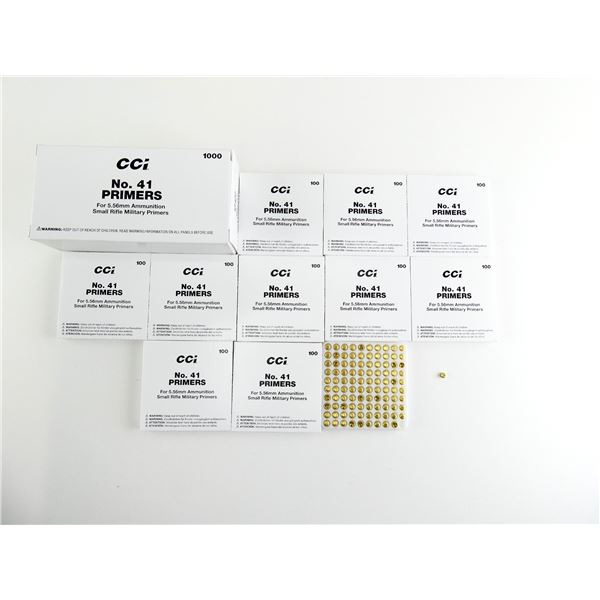 CCI NO.41 RIFLE MILITARY PRIMERS FOR 5.56 AMMUNITION LOT
