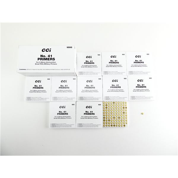 CCI NO.41 RIFLE MILITARY PRIMERS FOR 5.56 AMMUNITION LOT