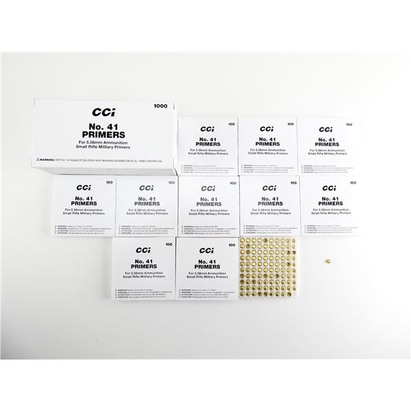CCI NO.41 RIFLE MILITARY PRIMERS FOR 5.56 AMMUNITION LOT