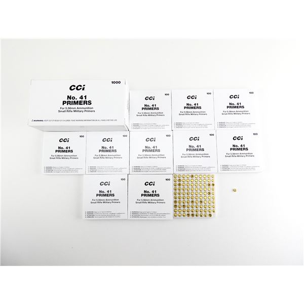 CCI NO.41 RIFLE MILITARY PRIMERS FOR 5.56 AMMUNITION LOT