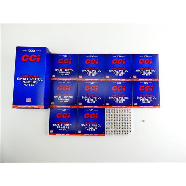 CCI NO. 550 MAGNUM SMALL PISTOL PRIMERS LOT