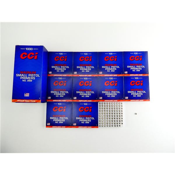 CCI NO. 550 MAGNUM SMALL PISTOL PRIMERS LOT