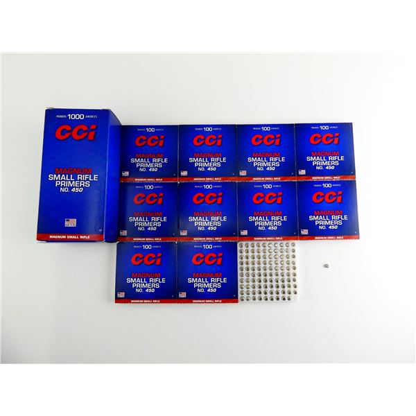 CCI NO. 450 MAGNUM SMALL RIFLE PRIMERS LOT