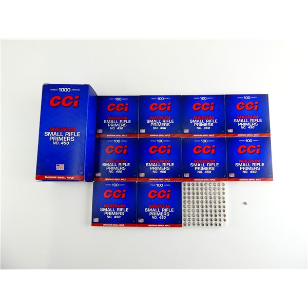 CCI NO. 450 MAGNUM SMALL RIFLE PRIMERS LOT
