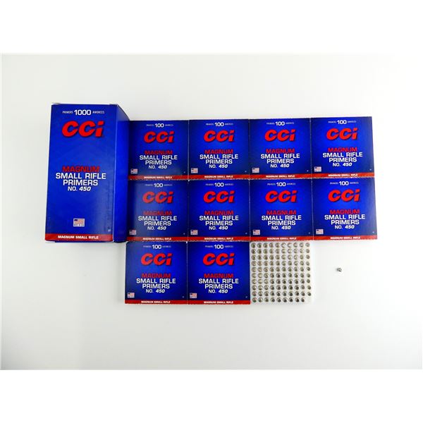 CCI NO. 450 MAGNUM SMALL RIFLE PRIMERS LOT