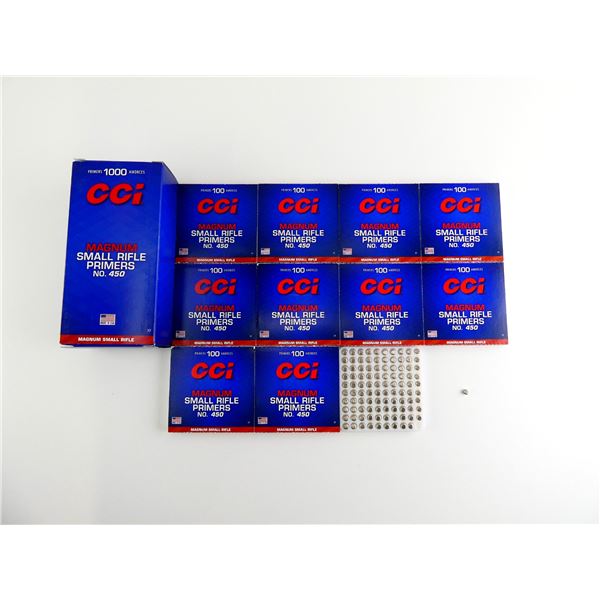 CCI NO. 450 MAGNUM SMALL RIFLE PRIMERS LOT