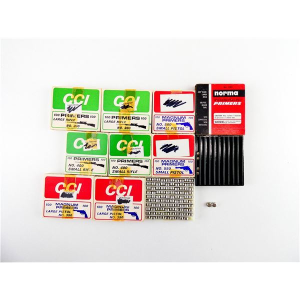 ASSORTED CCI AND NORMA PRIMERS LOT