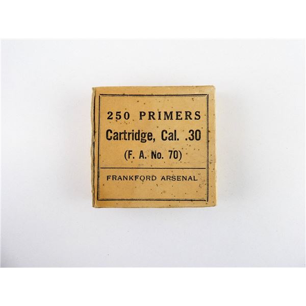 COLLECTIBLE FRANKFORD ARSENAL NO. 70 .30 CALIBER PRIMERS LOT