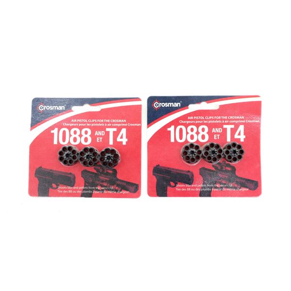 CROSMAN AIR PISTOL CLIPS FOR THE CROSMAN 1088 AND T4 LOT