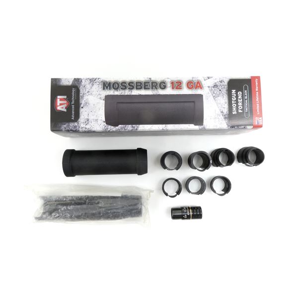 ASSORTED MOSSBERG 500 SHOTGUN FORENDS AND ADJUSTABLE CHOKE TUBE LOT