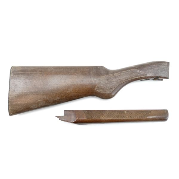 UNKNOWN SINGLE SHOT SHOTGUN BUTT STOCK AND FOREND LOT