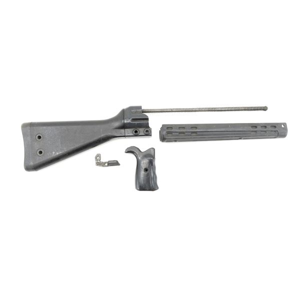 HECKLER AND KOCH G3 FOREARM PISTOL GRIP AND COCKING HANDLE LOT