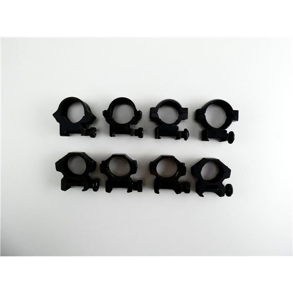 ASSORTED UNKNOWN SCOPE RINGS LOT