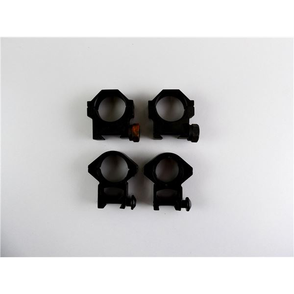 ASSORTED UNKNOWN SCOPE RINGS LOT