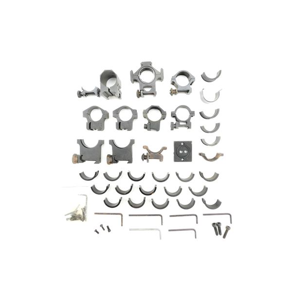 ASSORTED SCOPE RING PARTS / ETC. LOT