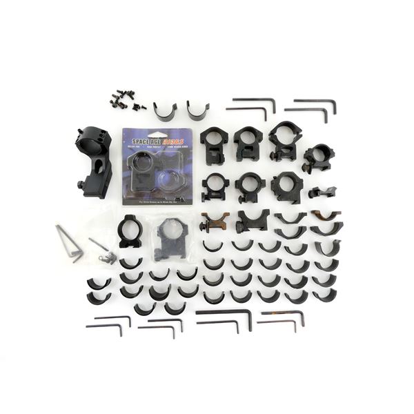 ASSORTED SCOPE RING PARTS / ETC. LOT
