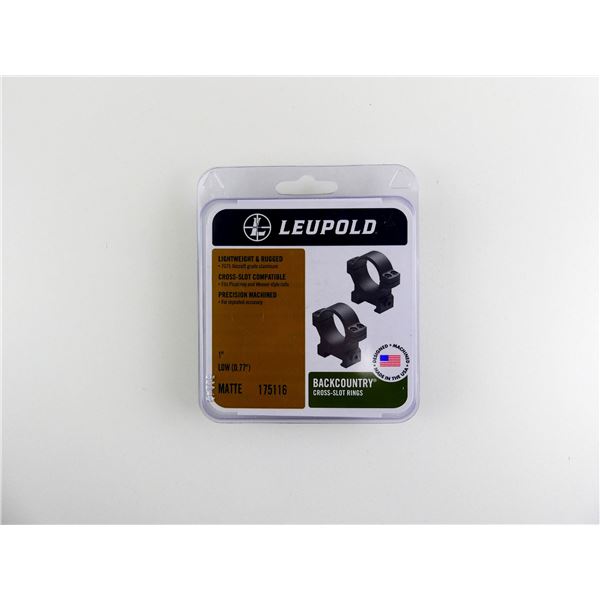 LEUPOLD BACK COUNTRY CROSS-SLOT 1" SCOPE RINGS
