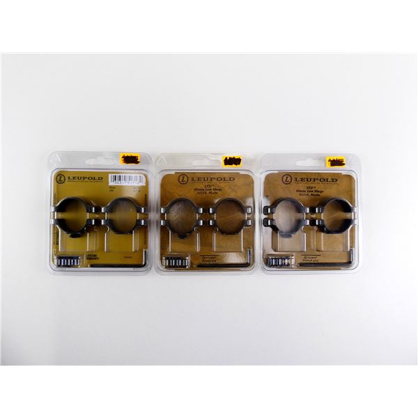 LEUPOLD STD 30MM SCOPE RINGS LOT