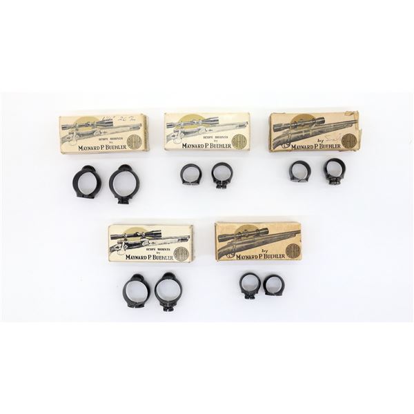 ASSORTED MAYNARD P. BUEHLER SCOPE MOUNT RINGS LOT
