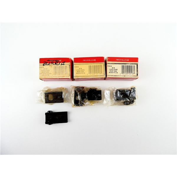 ASSORTED REDFIELD AND BURRIS 2-PIECE SCOPE MOUNT BASES LOT
