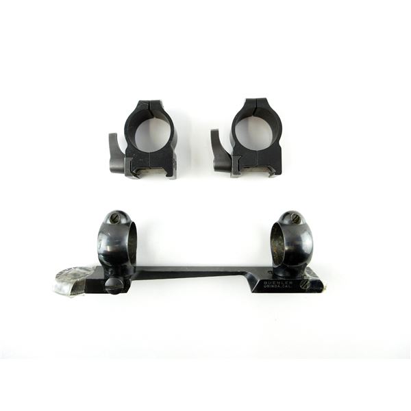 ASSORTED BUEHLER SCOPE BASE AND WARNE SCOPE RINGS LOT