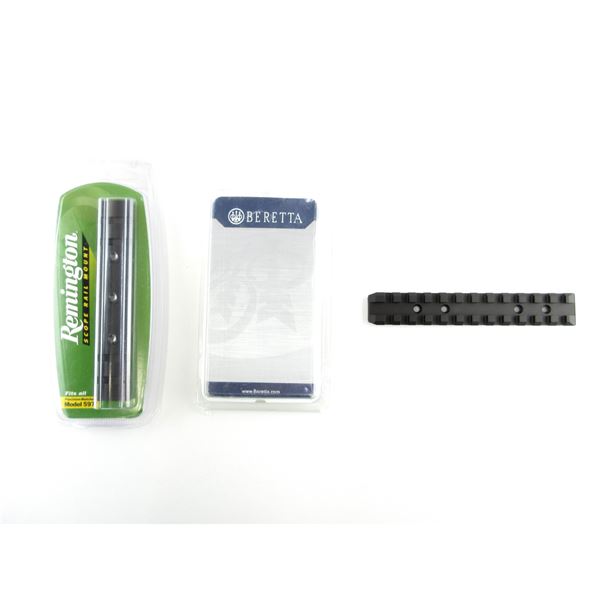 ASSORTED REMINGTON AND BERETTA SCOPE RAIL MOUNT LOT