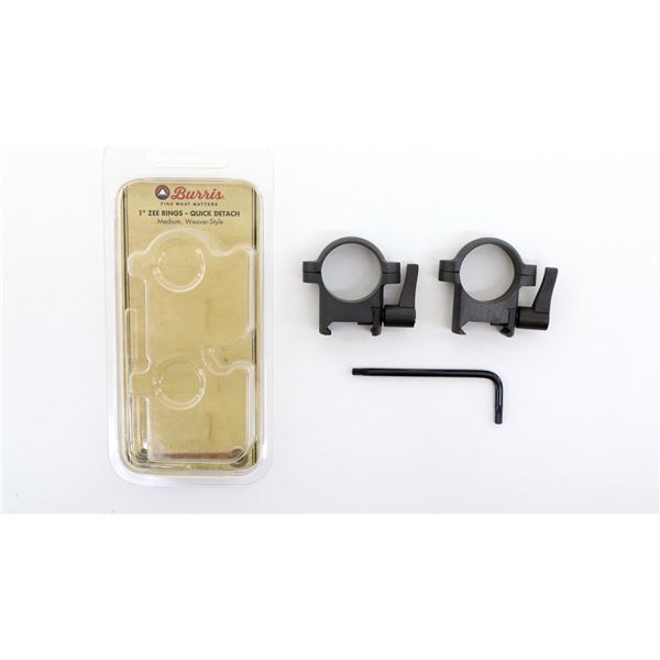 BURRIS 1" ZEE RINGS - QUICK DETACH