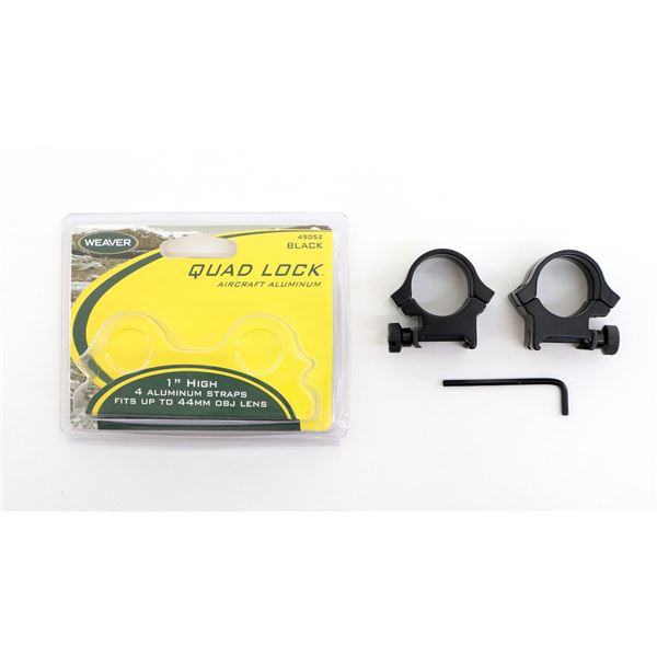 WEAVER 1" HIGH QUAD LOCK RINGS