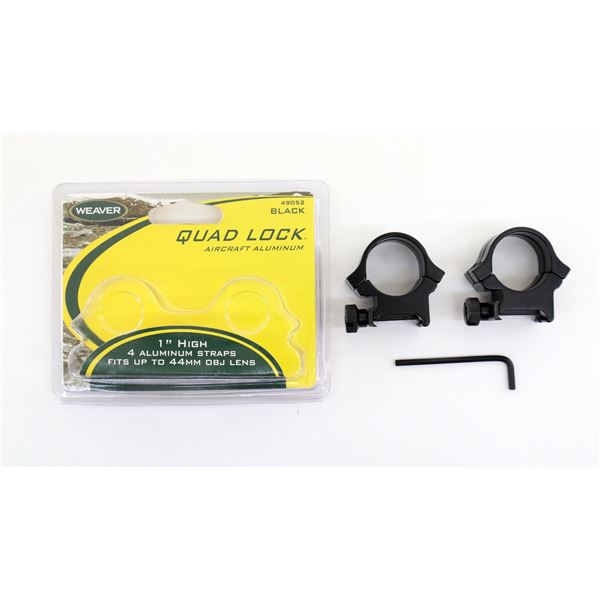 WEAVER 1" HIGH QUAD LOCK RINGS