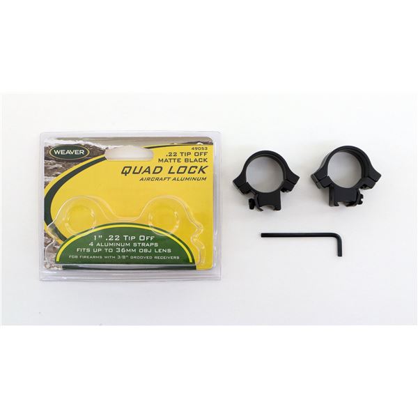 WEAVER 1" .22 TIP OFF QUAD LOCK RINGS
