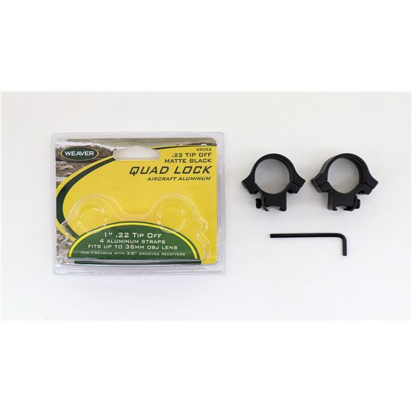 WEAVER 1" .22 TIP OFF QUAD LOCK RINGS
