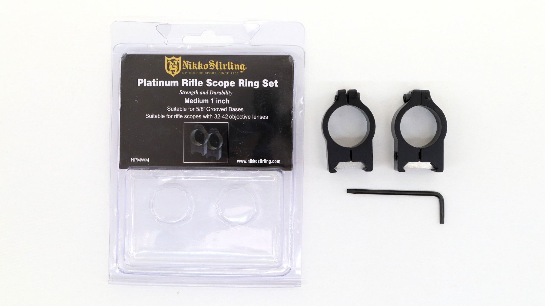 Set Back Scope Rings NIKKO STIRLING PLATINUM RIFLE SCOPE RING SET